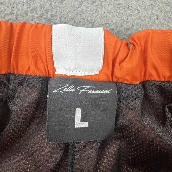 Zella Fermani‎ 2.0 Cargo Pants Men Large Orange Mesh Lined Embroidered Logo - Picture 2 of 16